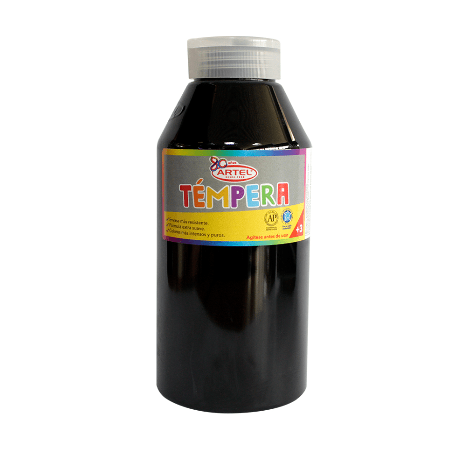 Témpera 500ml Negro Artel1