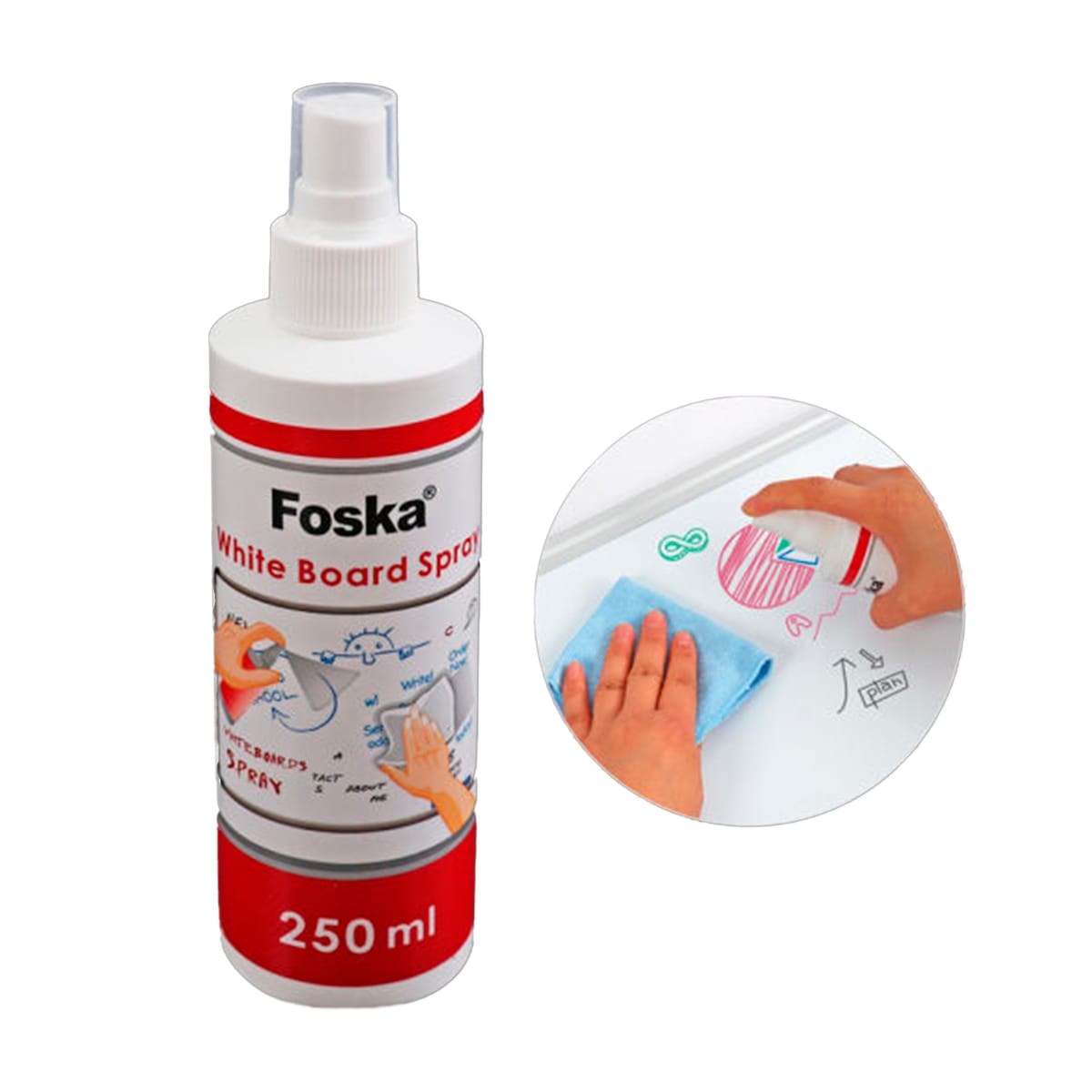 Limpiador de pizarra en spray 250ml Foska2