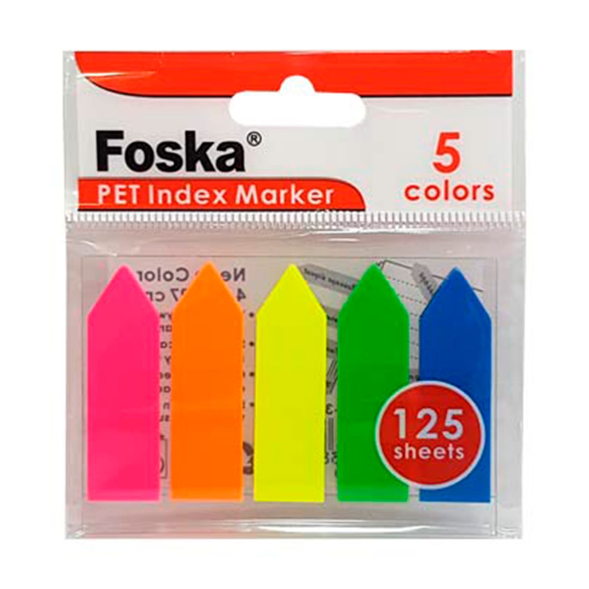 Banderitas autoadhesivas de 5 colores Foska3