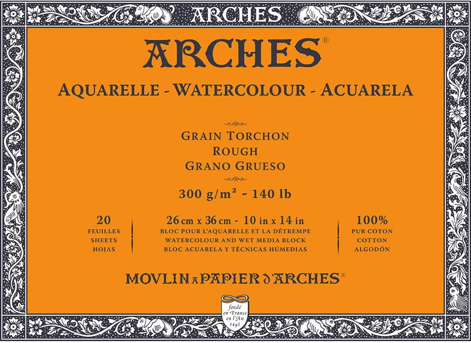 Block Encolado Arches Grano Grueso 26x36 cm1