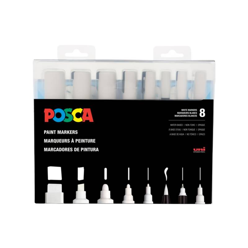Posca Set 8 Marcadores Blancos1