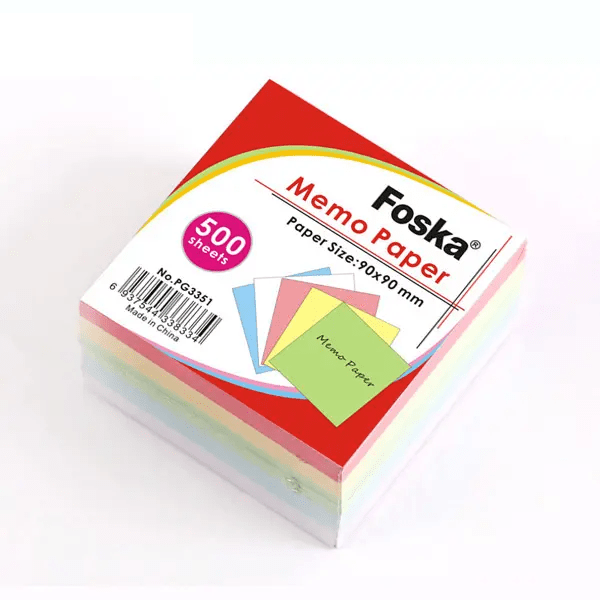 Memo Paper 90x90mm 500 und PG3351 Foska2