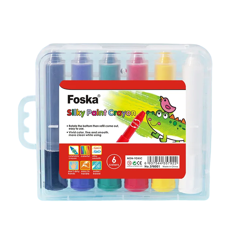 6 Lápices crayones gel seda soluble3