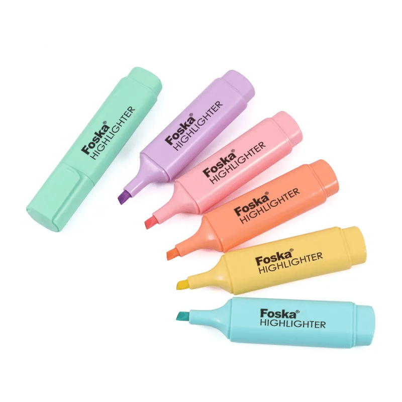 Destacador Pastel 6 Colores MK2030 Foska4