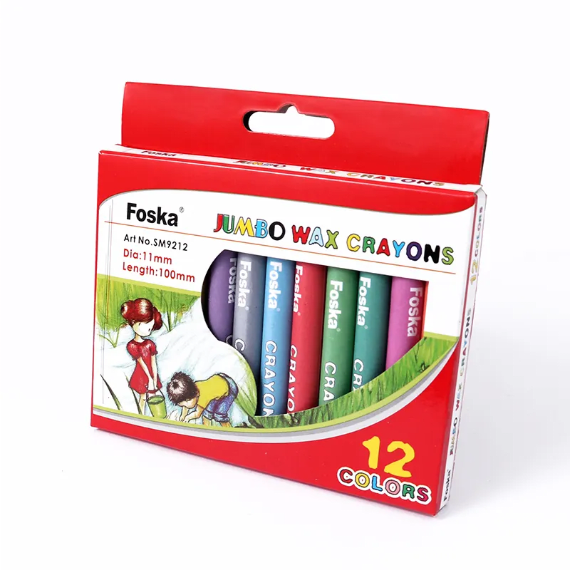12 crayones cera jumbo escolar1