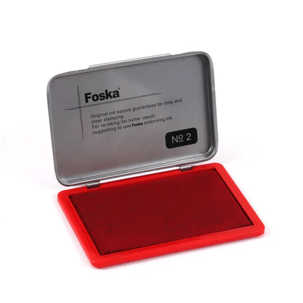 No.2 Almohadilla tampon sello rojo  12,2 x 8,4 cm1