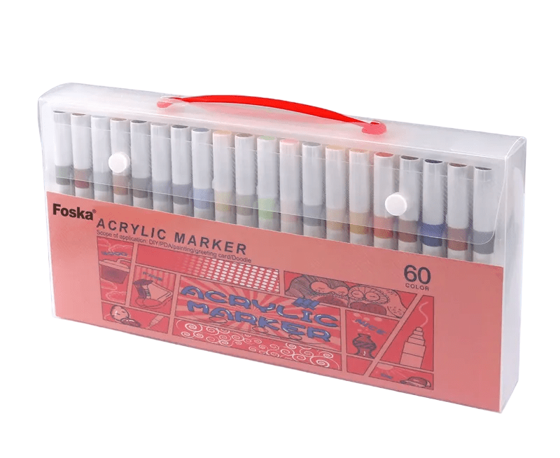 60 marcadores plumones acrílicos colores2