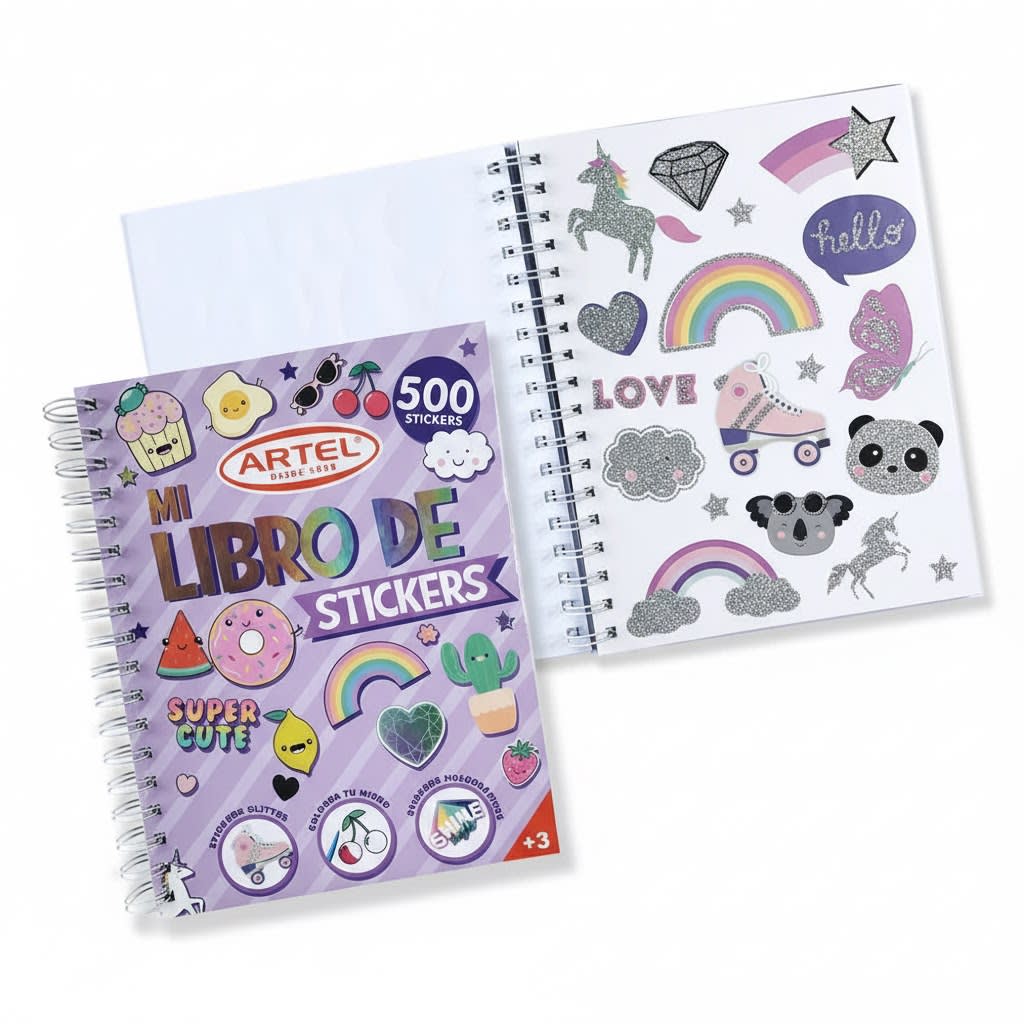 Cuaderno de Stickers 500 Stickers ARTEL1