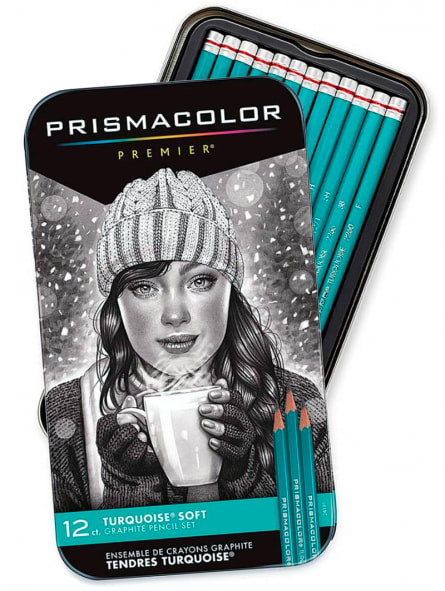 Prismacolor Premier Set 12 Grafitos Turquoise Soft2