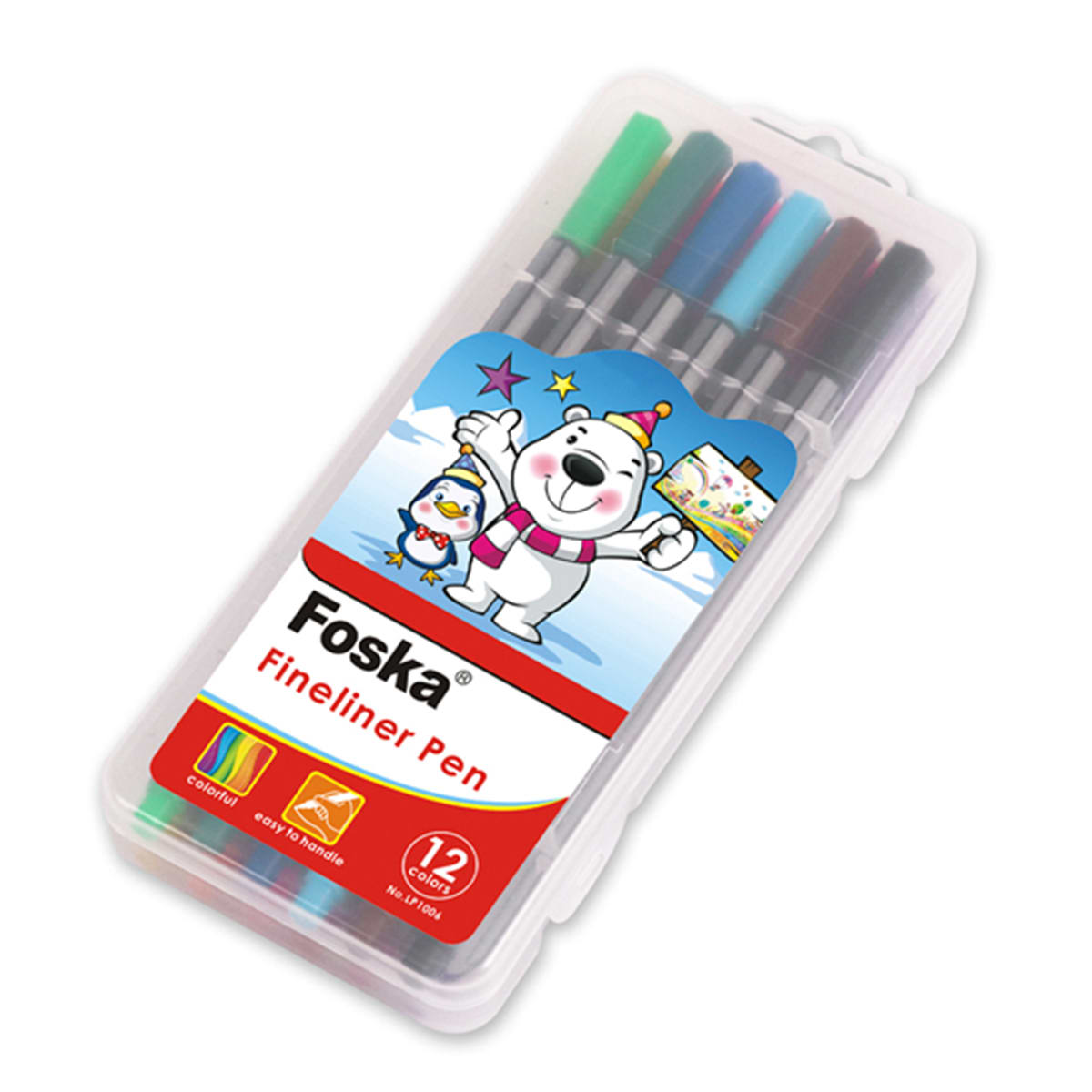 Plumón Fineliner Set 12 Colores LP1006 Foska3