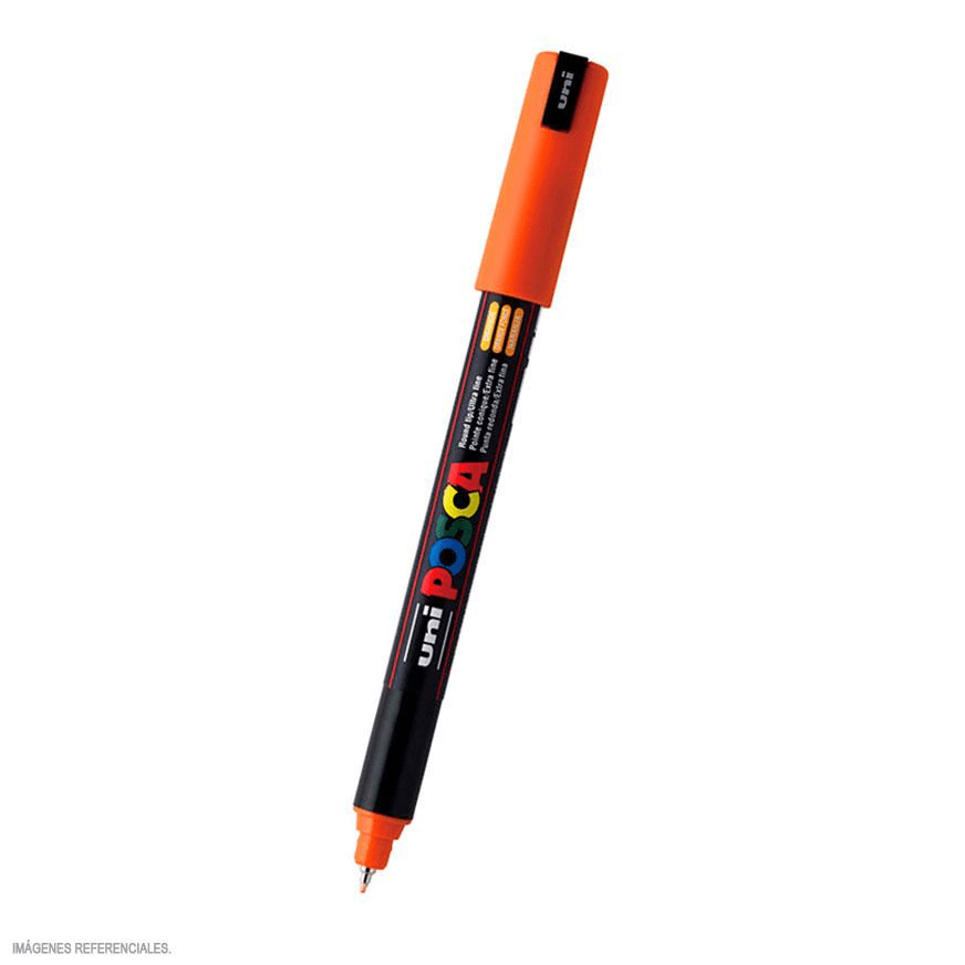 Marcador Acrílico Naranja PC-1MR Punta Extra Fina Posca1