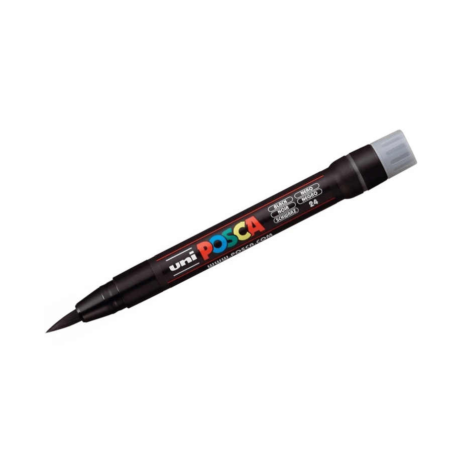 Marcador Acrílico Negro Punta Pincel PCF-350 Posca2