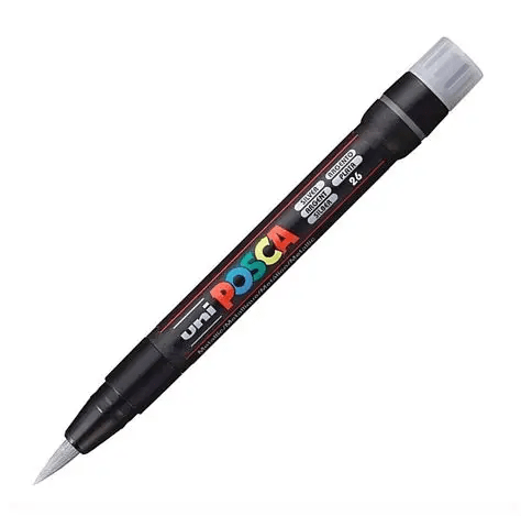 Marcador Acrílico Pincel Plata  PCF-350 Posca1