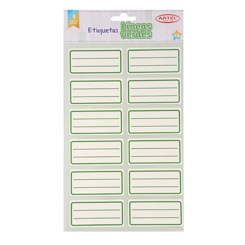 Set 12 Etiqueta Nombre Estandar ARTEL1