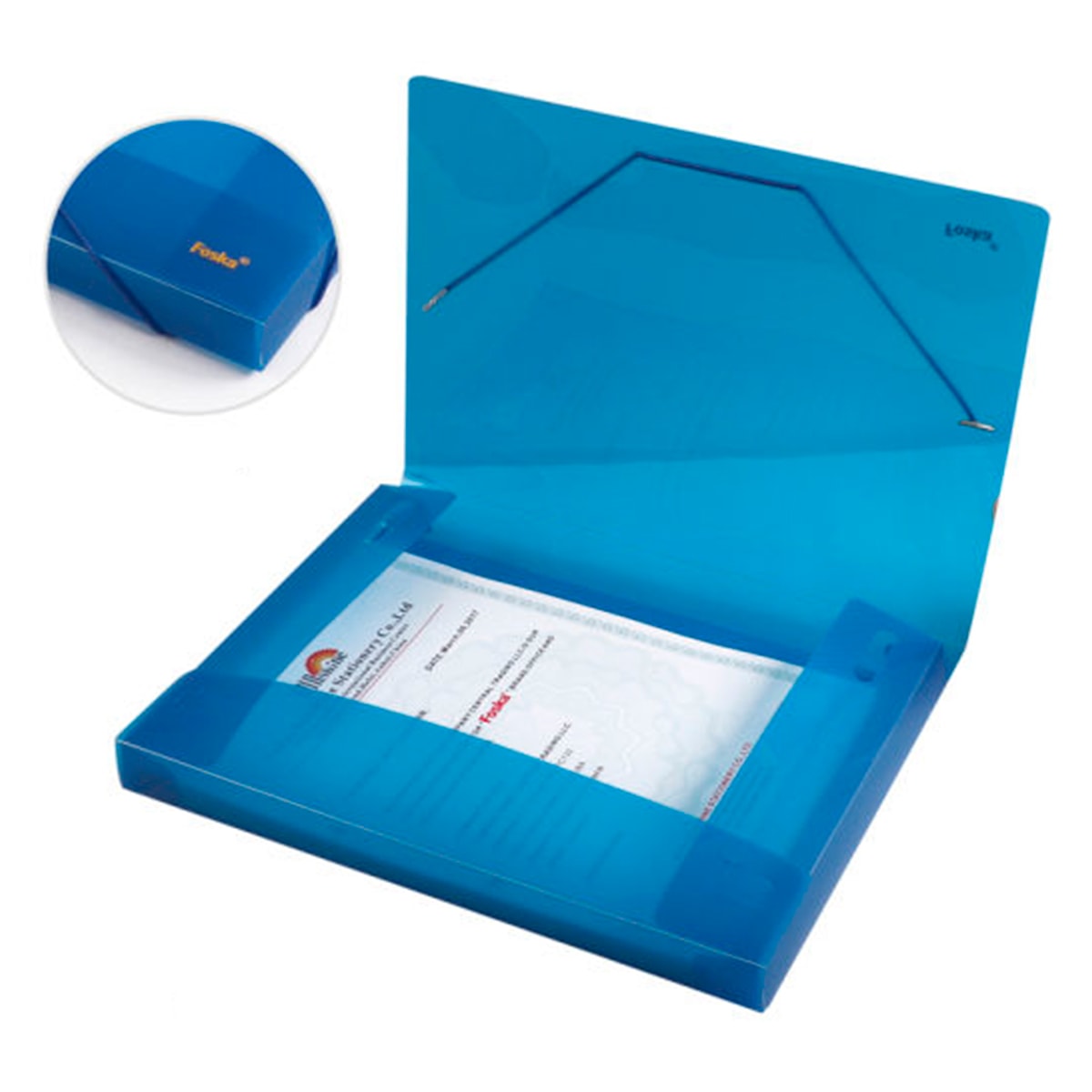 Carpeta transparente para documentos A4 Foska3