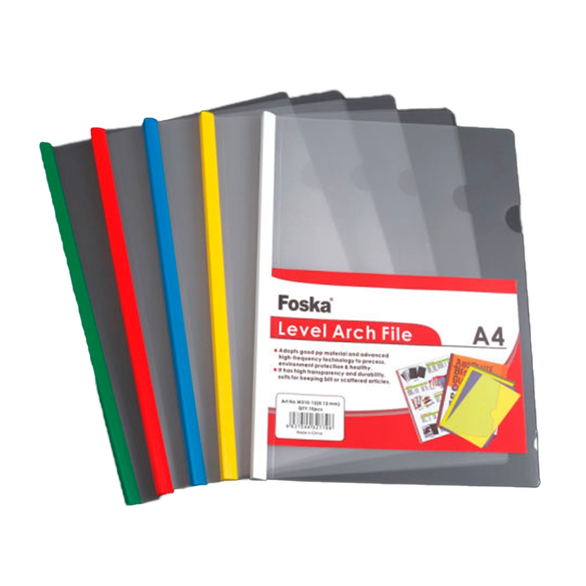 Carpeta plástica A4 con deslizante Foska3