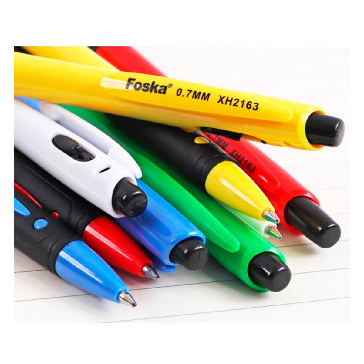 Pack 48 boligrafos colores surtidos Foska lapiz pasta2