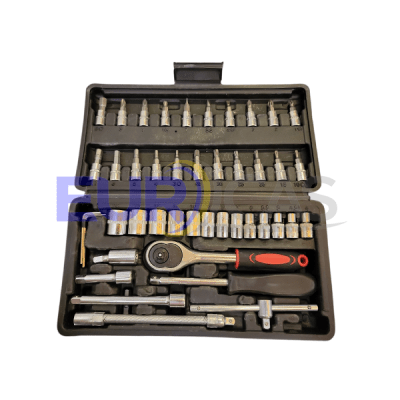 JGO CAJA DE DADOS CON CHICHARRA 1/4 46 PCS.