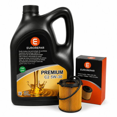 Pack Mantención Eurorepar 5W30 5L + Filtro de Aceite Peugeot Citroën 1.6 BlueHDi1