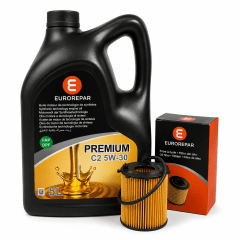 Pack Mantención Eurorepar 5W30 5L + Filtro de Aceite Peugeot Citroën 1.6 BlueHDi