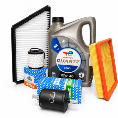 Kit de Mantención Completo TotalEnergies Quartz 7000 10W-40 4L + Filtros | Citroën Xsara y Peugeot 206