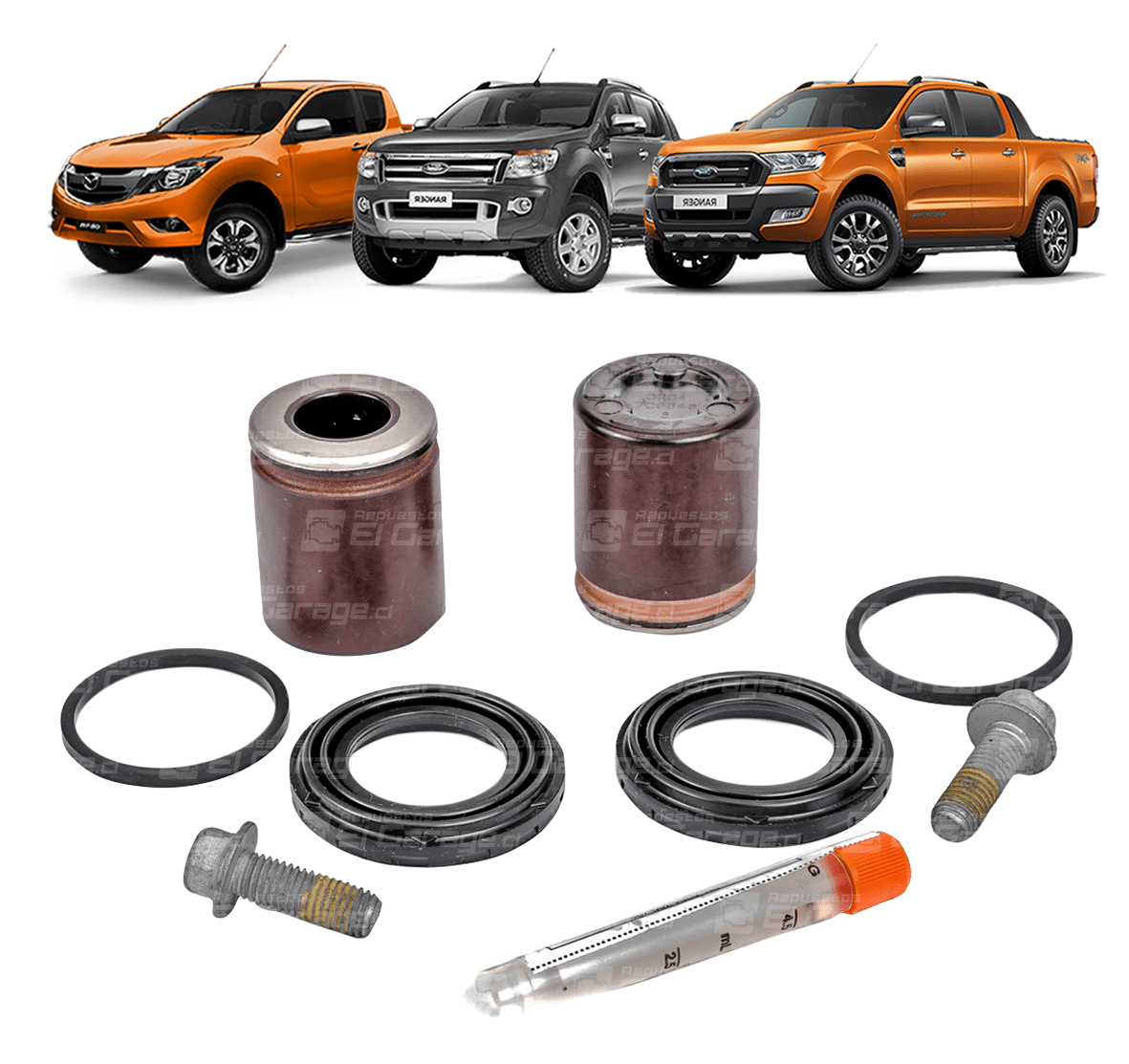 KIT COMPLETO PISTÓN CALIPER DE FRENO RANGER/BT50 (20132022