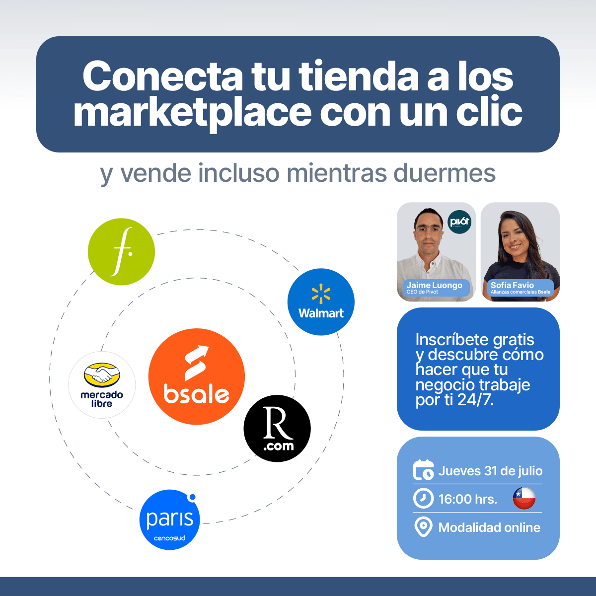 Charla online: Conecta tu tienda a los marketplace con un clic