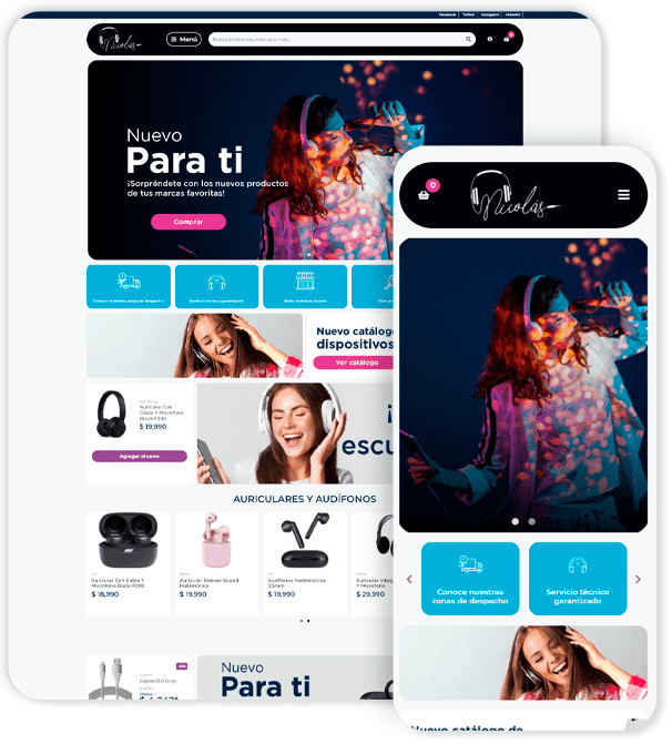 Plantilla de Ecommerce Nicolás Moderno