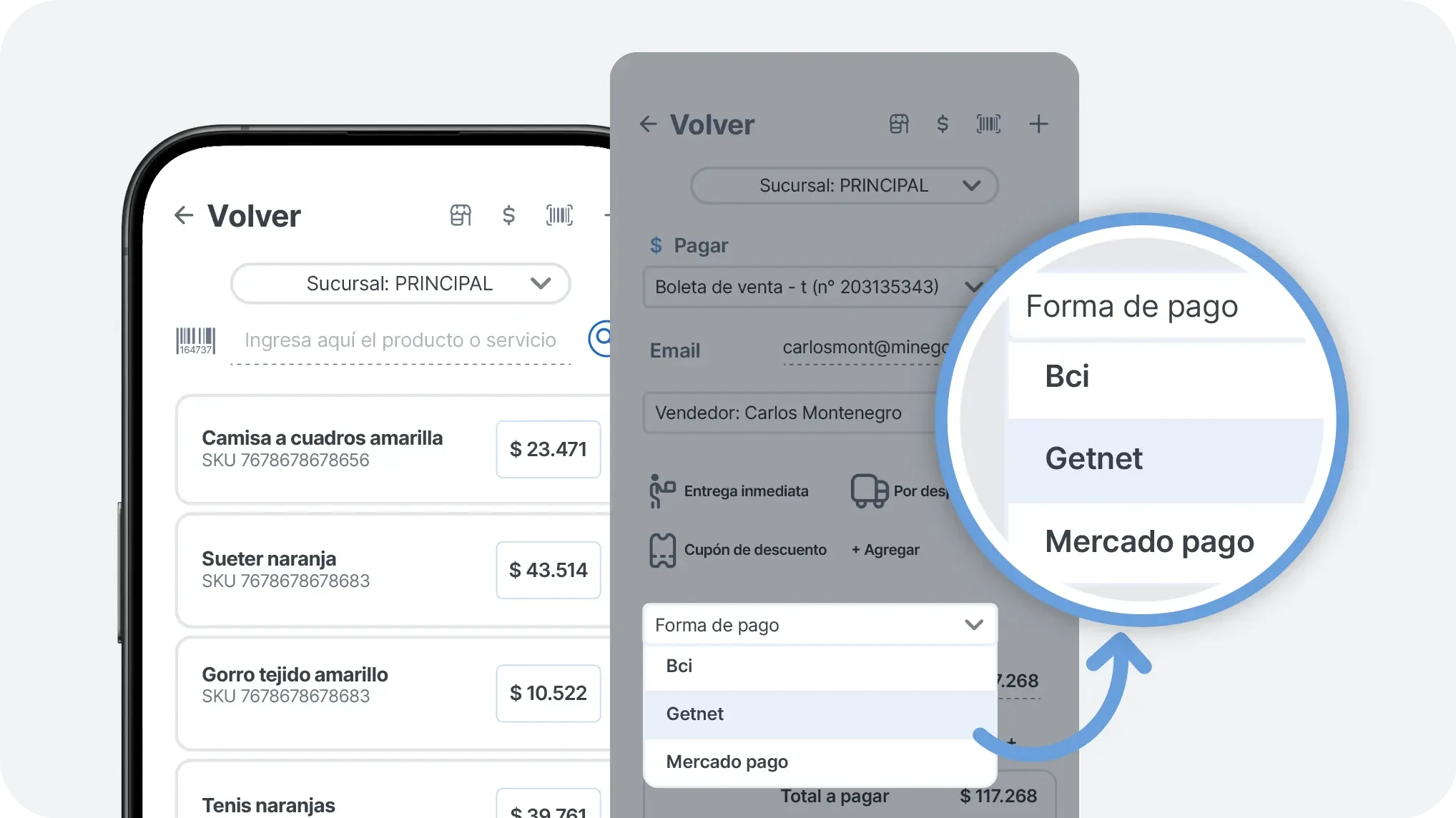 Bsale Cobros con terminal de pago desde la App