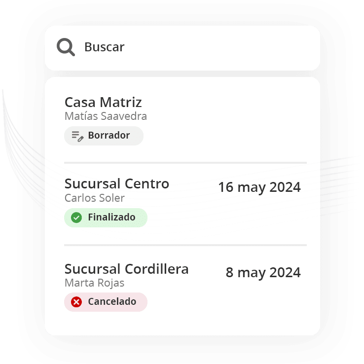 Gestión de inventario desde la app de Bsale en un celular