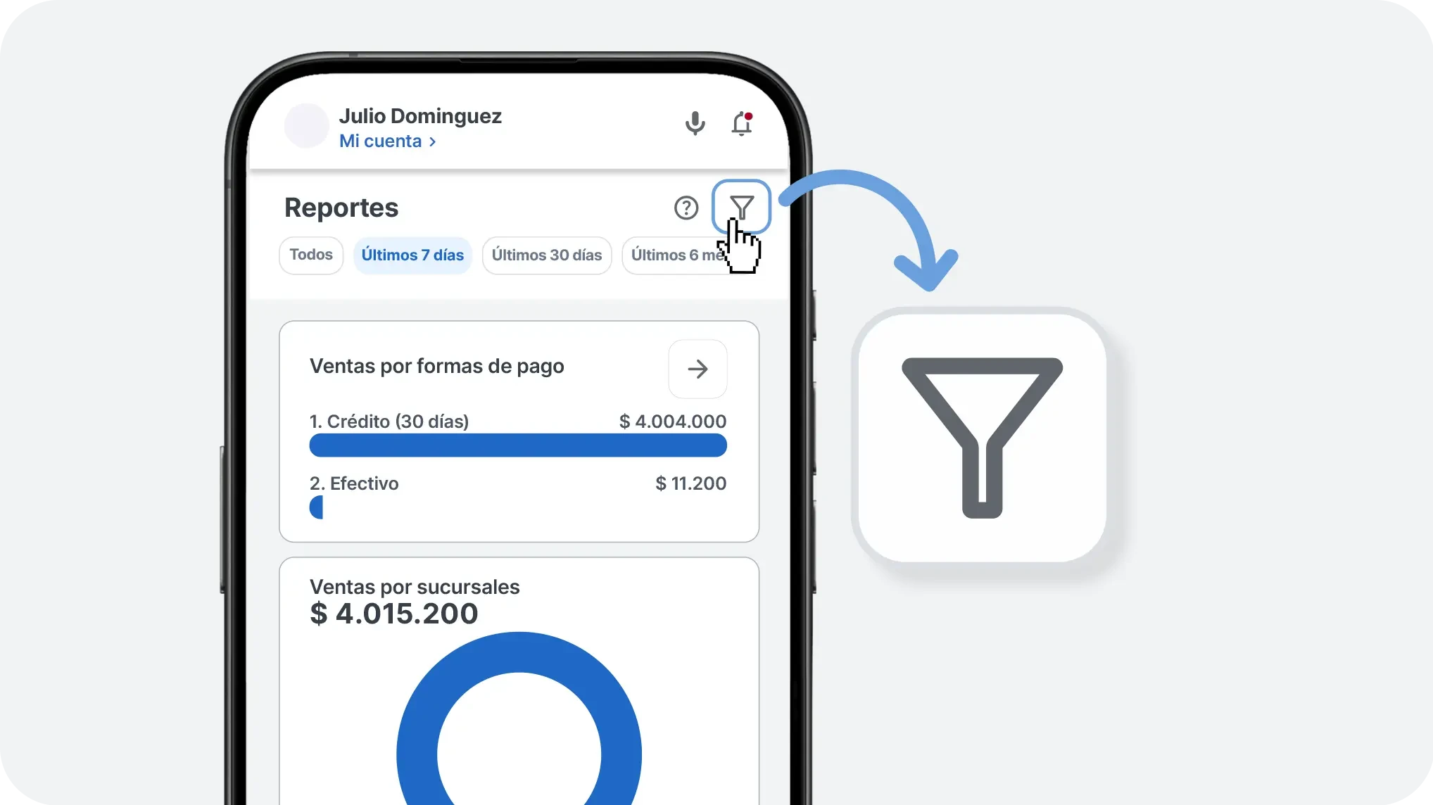 Más filtros en los reportes de la App