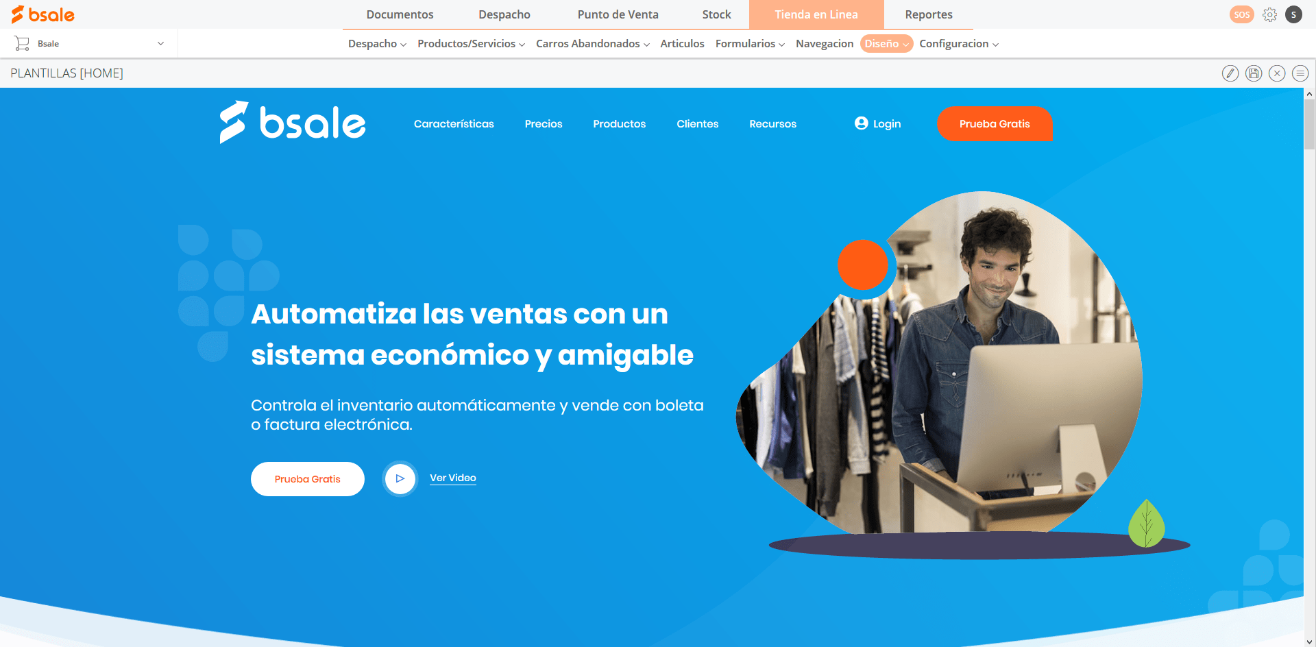 Web de Bsale con Ecommerce