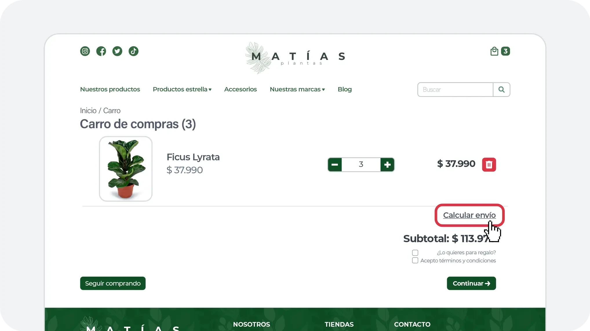 Ecommerce Bsale Calcular envío antes de pagar