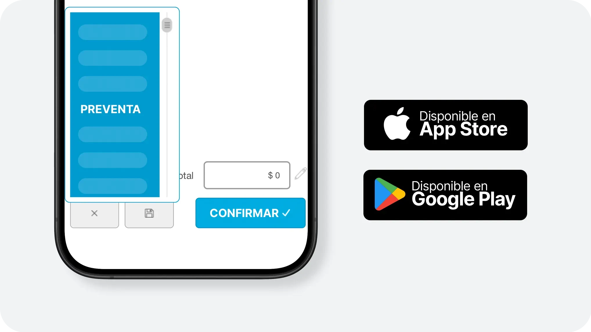 Vista de la app Bsale generando documentos de preventa