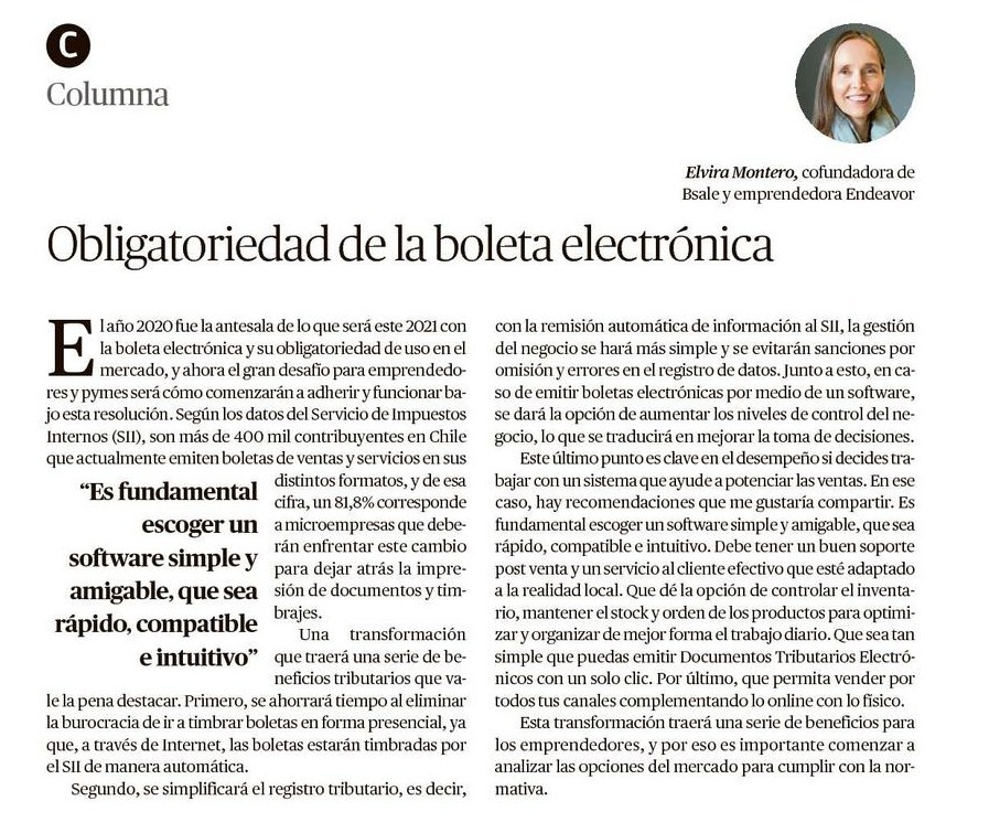 Obliegatoriedad de la boleta electrónica: Beneficios y desafíos 2021