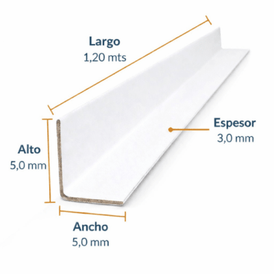 Esquinero de Cartón - 1,20 mts x 3,0 mm espesor