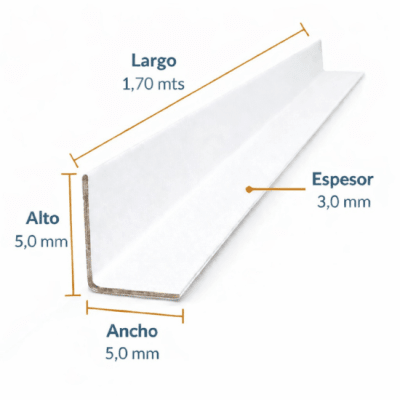Esquinero de Cartón - 1,70 mts x 3,0 mm espesor