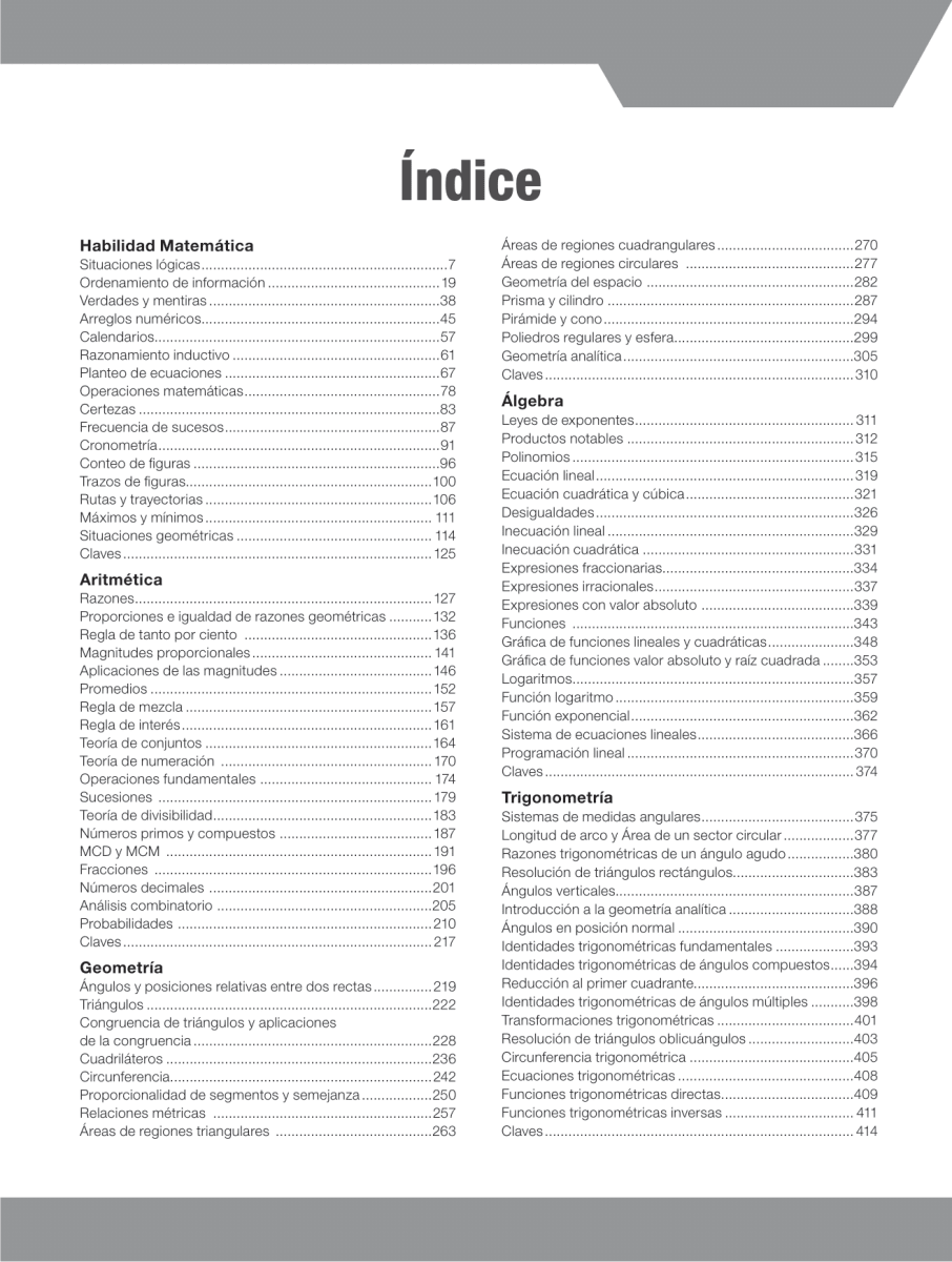 Selección de preguntas MATEMÁTICAS tipo UNMSM: Contiene preguntas tipo DECO3