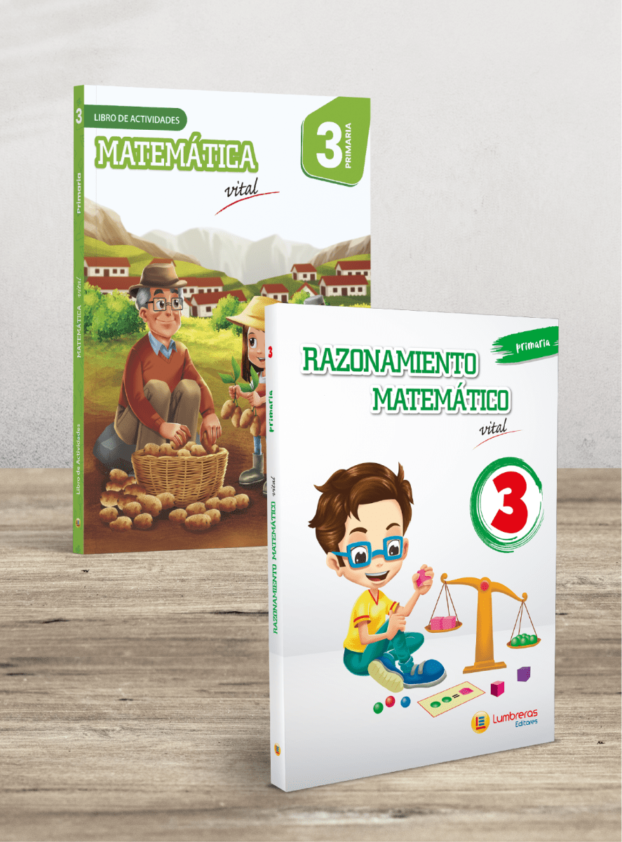 Pack 2 libros MV: Actividades y Raz. Matemático. 3º Primaria1