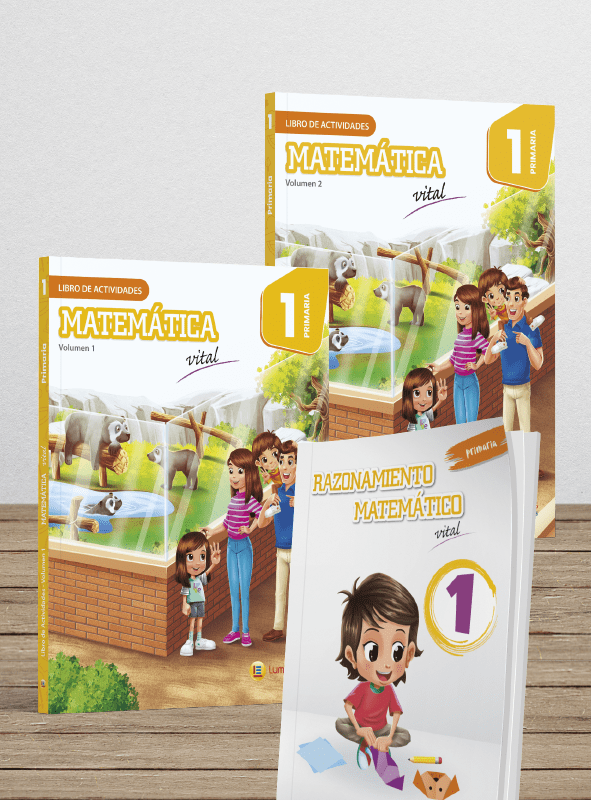 Pack 3 libros: Actividades Vol. 1, Vol. 2 y Raz. Matemático. 1º Primaria1
