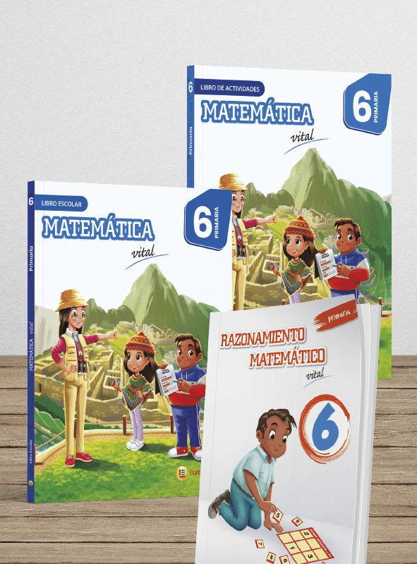 Pack 3 libros: Escolar, Actividades y Raz. Matemático. 6° Primaria1