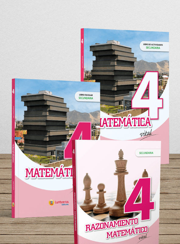 Pack 3 libros: Escolar, Actividades y Raz. Matemático. 4° Secundaria1