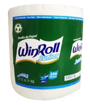 WIN ROLL TOALLA HOJA SIMPLE 100 MTS