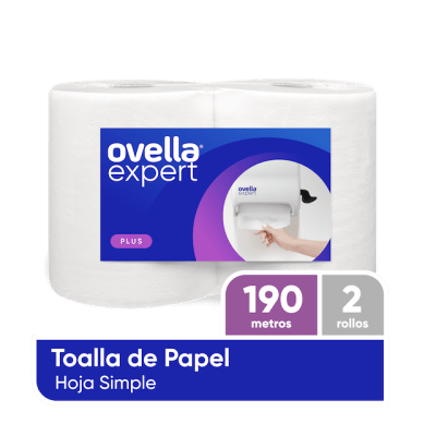 OVELLA TOALLA PACK 190 MTS X2 ROLLOS