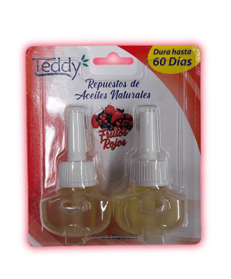 TEDDY DESODORANTE ELECTRICO 2 RECARGAS FRUTOS DEL BOSQUE