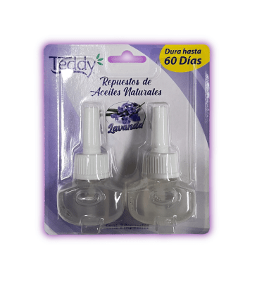 TEDDY DESODORANTE ELECTRICO 2 RECARGAS LAVANDA