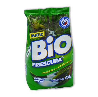 BIO FRESCURA DETERGENTE POLVO MATIC 800 GRS BOSQUE NATIVO