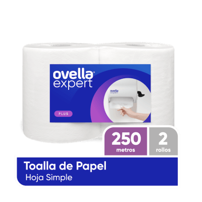 OVELLA TOALLA PACK 250 MTS X2 ROLLOS