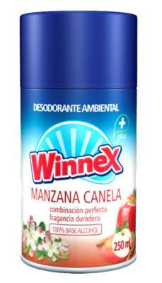 WINNEX DESODORANTE 250 ML MANZANA CANELA