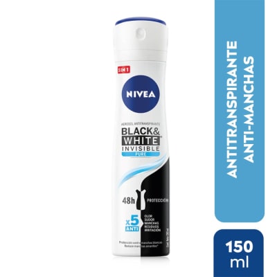 NIVEA DESODORANTE BLACK & WHITE PURE 150 ML